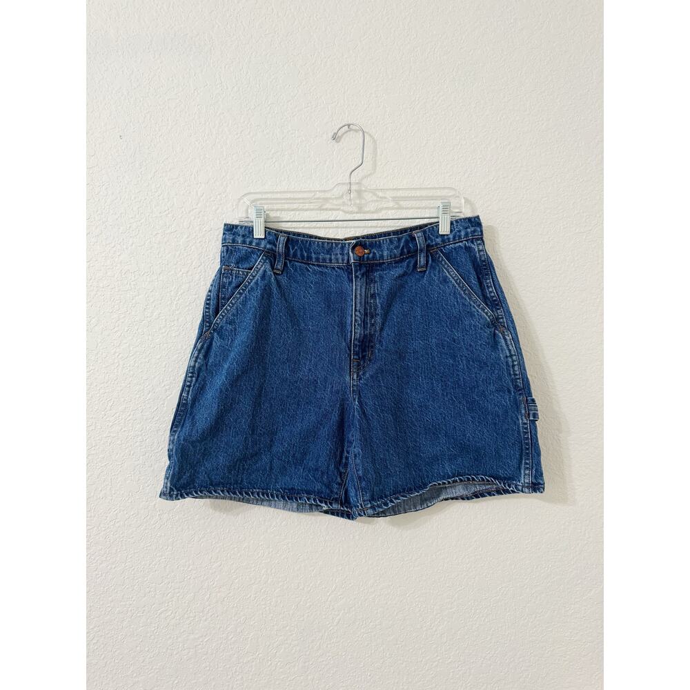 Madewell Baggy Carpenter Jean Shorts Size 29 Blue - Picture 2 of 5
